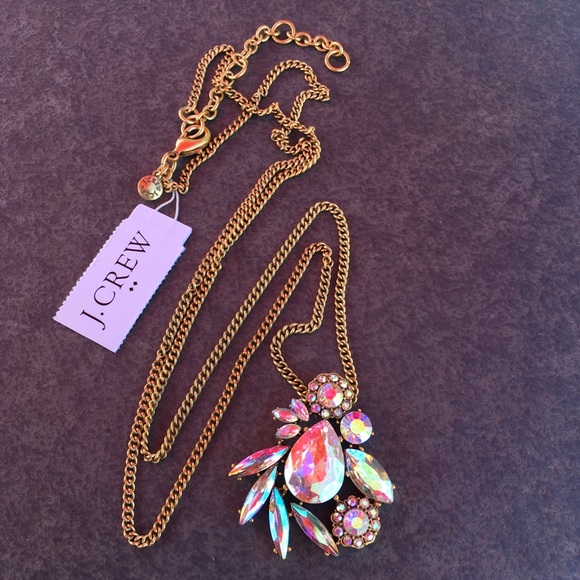 Sale J CREW CLEAR CRYSTAL PENDANT NWT - Picture 5 of 8